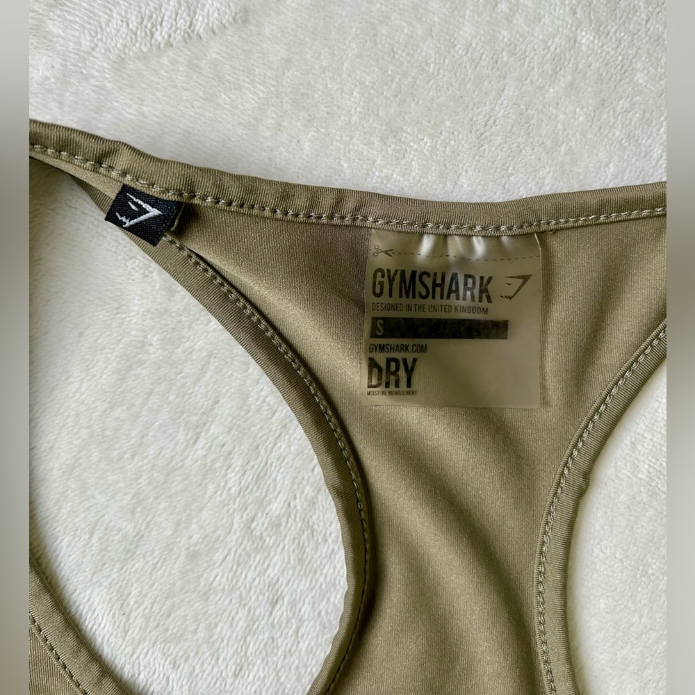 GYMSHARK Sports Bra Dry Flex Olive Green sz. Small - Picture 2 of 6
